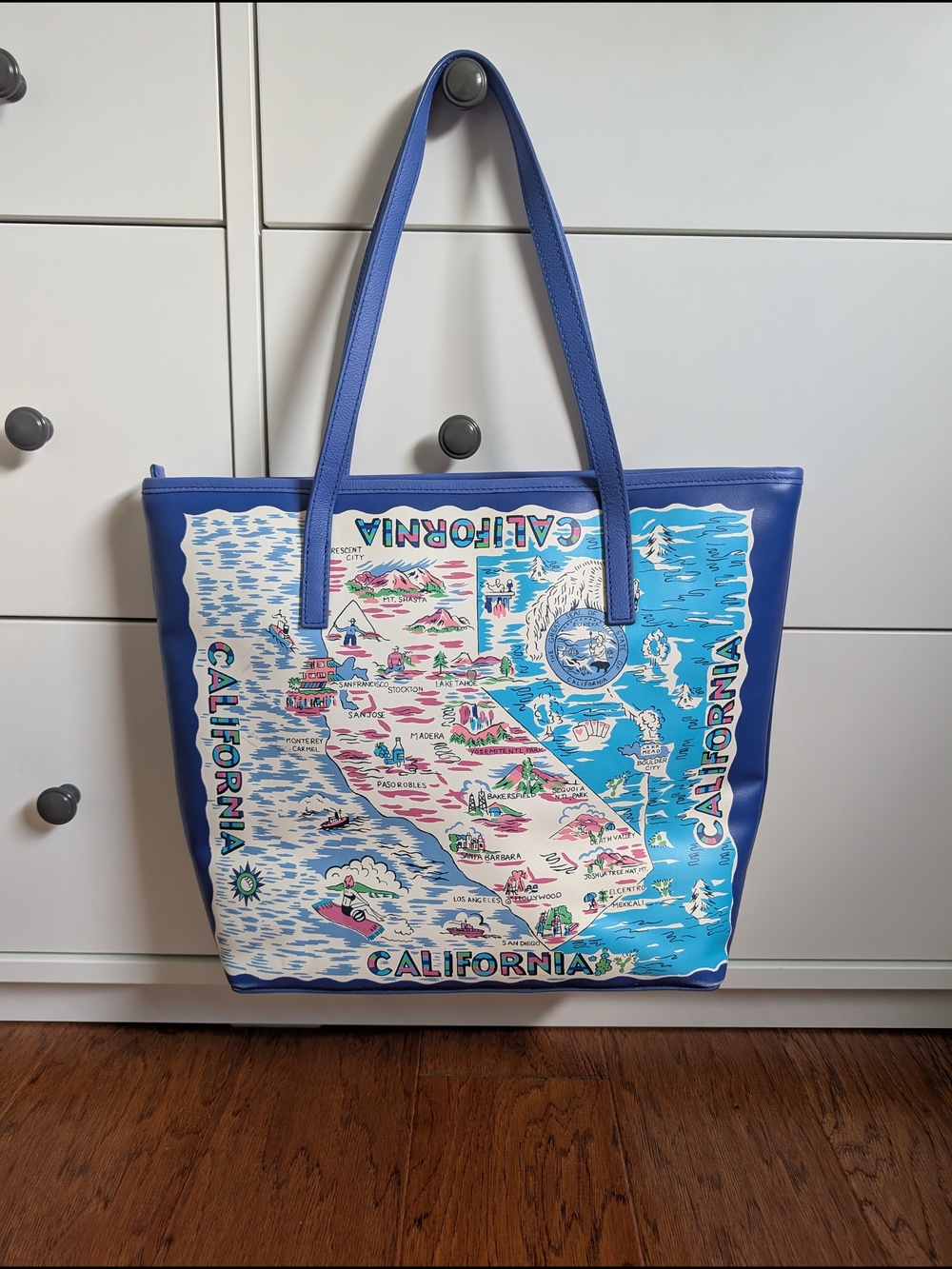 Talbots Destination Tote Bag California Blue